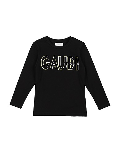 GAUDÌ T-shirt Black 95% Cotton, 5% Elastane