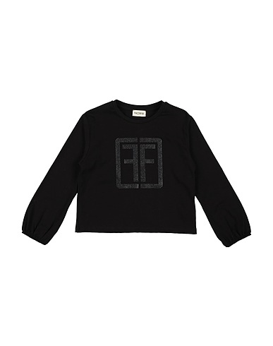FRACOMINA MINI T-shirt Black 95% Cotton, 5% Elastane