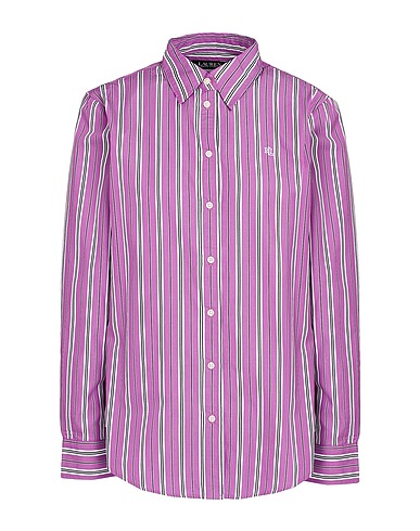 LAUREN RALPH LAUREN Striped shirt Classic Fit Striped Broadcloth Shirt
 Mauve 100% Cotton