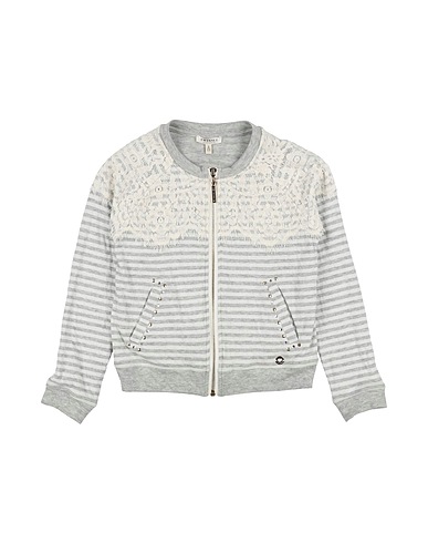 TWINSET Sweatshirt Light grey 100% Cotton, Polyamide, Elastane, Viscose