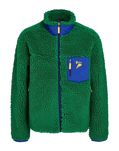 POLO RALPH LAUREN Teddy Coat Green 70% Recycled polyester, 30% Polyester