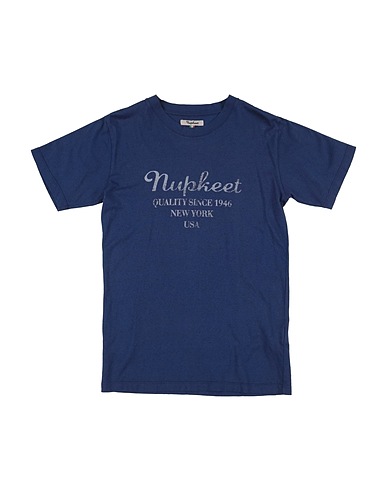 NUPKEET T-shirt Blu 85% Cotone, 15% Lino