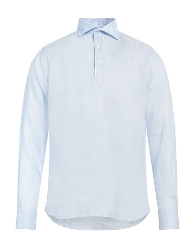 FRANZESE COLLECTION Linen shirt Sky blue 100% Linen