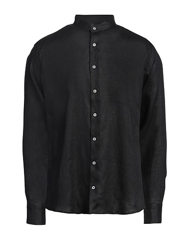 FRANZESE COLLECTION Linen shirt Black 100% Linen