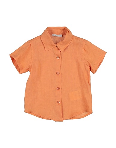 U+É Solid colour shirt Apricot 100% Linen