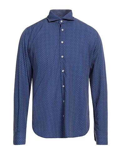 FRANZESE COLLECTION Camicia fantasia Blu navy 100% Viscosa