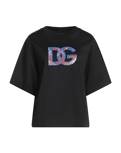 DOLCE&GABBANA T-shirt NERO 100% Cotton, Polyester, Polyamide