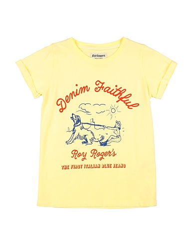 ROŸ ROGER'S T-shirt GIALLO PASTELLO 100% Cotton