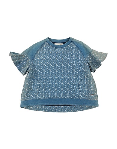 TWINSET Top Blue 59% Cotton, 35% Polyester, 6% Elastane
