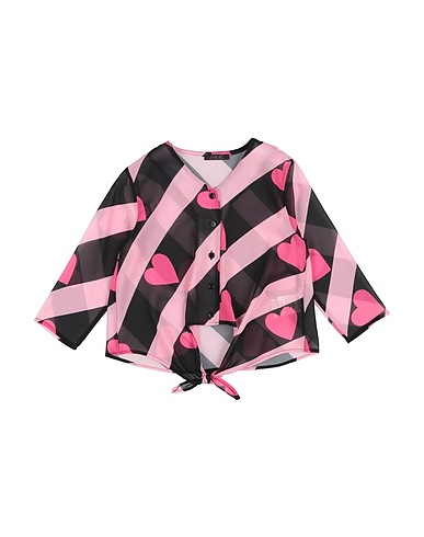 J'AIME’ Patterned shirts & blouses Black 100% Polyester, Elastane