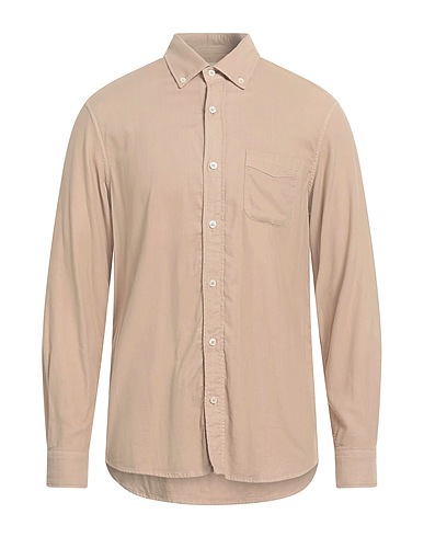 ALTEA Einfarbiges Hemd Beige 50% Modal, 50% Baumwolle