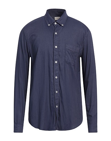 ALTEA Solid colour shirt Navy blue 50% Modal, 50% Cotton