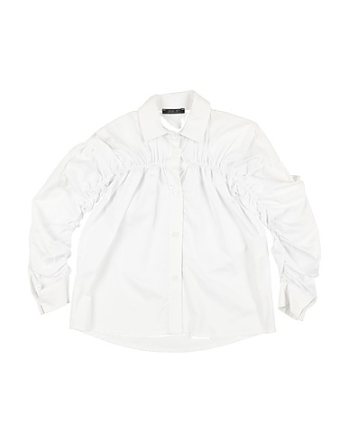 J'AIME’ Solid color shirts & blouses White 97% Cotton, 3% Elastane