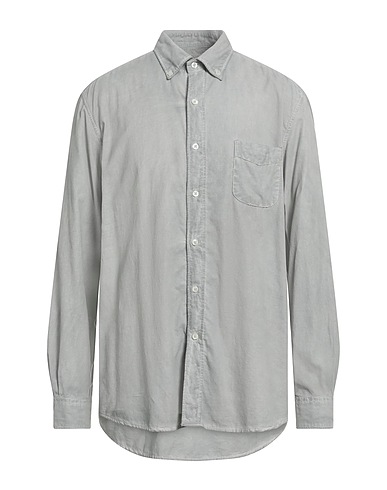 ALTEA Solid colour shirt Light grey 100% Cotton