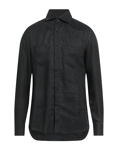 LOW BRAND Linen shirt Black 100% Linen