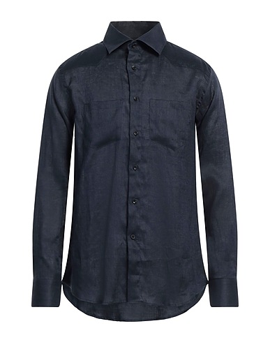 LOW BRAND Linen shirt Midnight blue 100% Linen