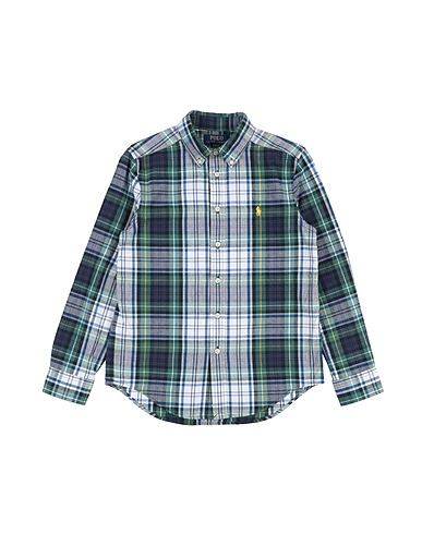 POLO RALPH LAUREN Patterned shirt Dark green 100% Cotton
