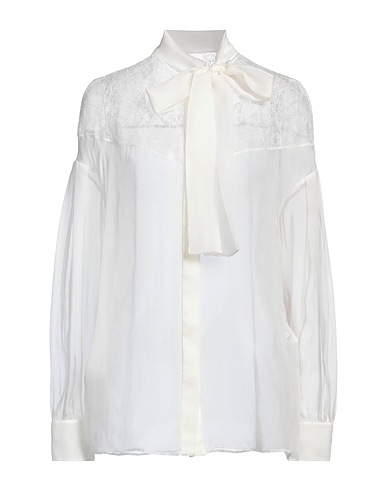 VALENTINO GARAVANI Lace shirts & blouses Off white 100% Silk, Polyamide, Viscose
