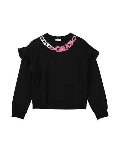 GAUDÌ Sweatshirt Black 95% Cotton, 5% Elastane