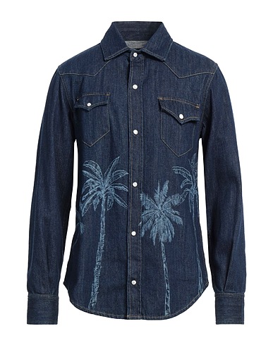 ALANUI Camicia di jeans Blu 100% Cotone