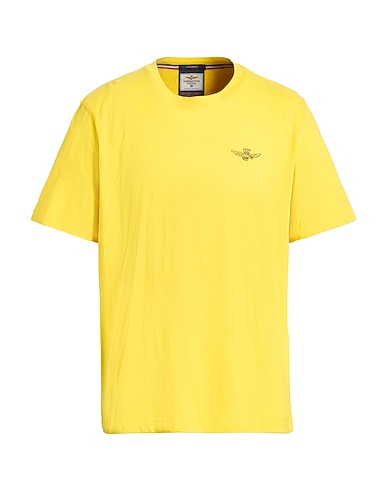 AERONAUTICA MILITARE Basic T-Shirt Yellow 100% Cotton