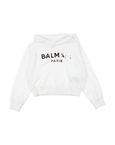 BALMAIN Felpa Bianco 100% Cotone, Elastan