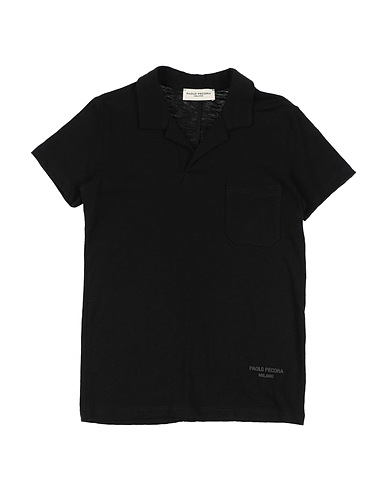 PAOLO PECORA Polo Nero 100% Cotone