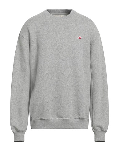 NEW BALANCE Sweatshirt Light grey 95% Cotton, 5% Polyester, Elastane
