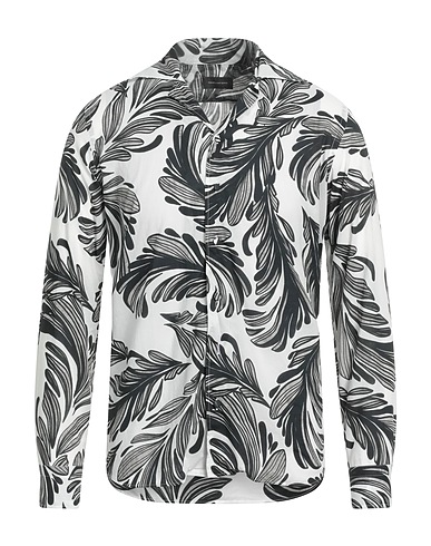 TAGLIATORE Patterned shirt Charcoal 100% Cotton