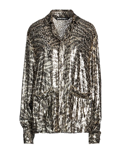 PALM ANGELS Patterned shirts & blouses Gold 72% Polyester, 28% Silk