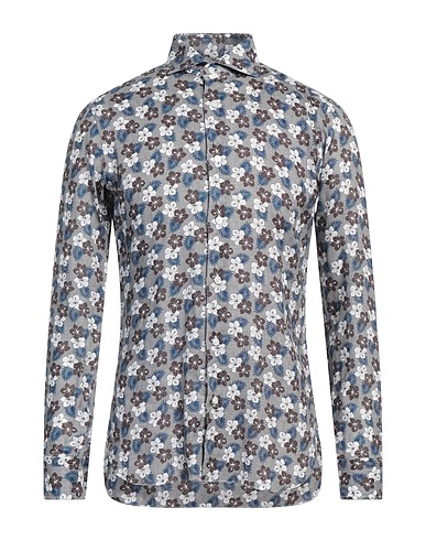 DANDYLIFE by BARBA Linen shirt Grey 100% Linen