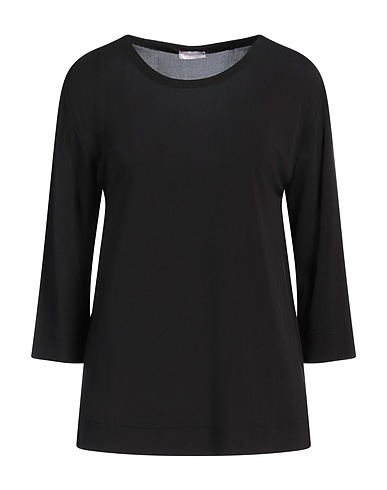 ROSSOPURO Basic T-Shirt Black 100% Viscose