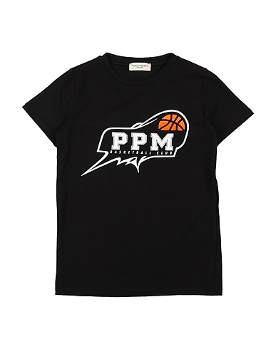 PAOLO PECORA T-shirt Black 91% Cotton, 9% Elastane
