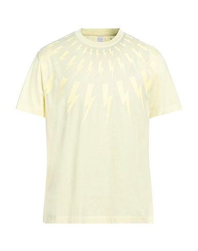 NEIL BARRETT T-shirt Giallo pastello 100% Cotone