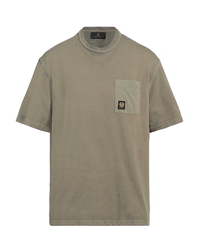 BELSTAFF Basic T-Shirt Militärgrün 100% Baumwolle, Elastan