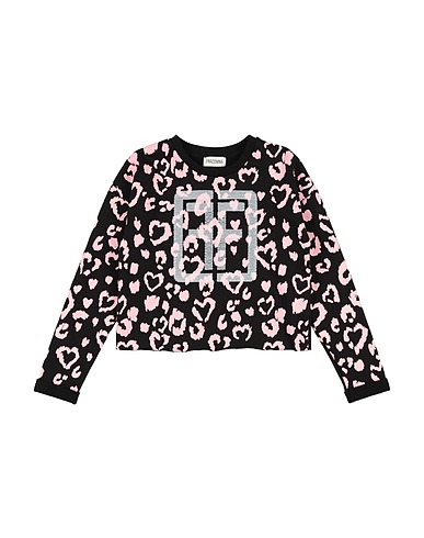 FRACOMINA MINI Sweatshirt Black 95% Cotton, 5% Elastane