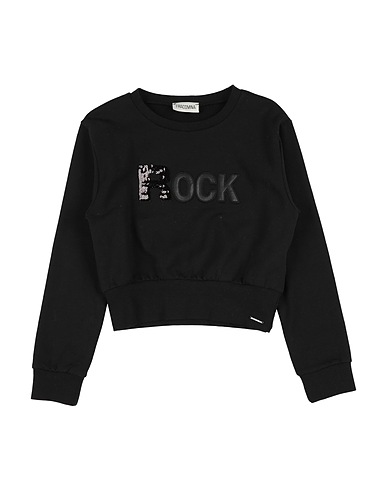 FRACOMINA MINI Sweatshirt Black 95% Cotton, 5% Elastane