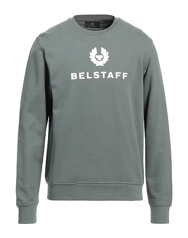 BELSTAFF Sweatshirt Sage green 100% Cotton, Elastane