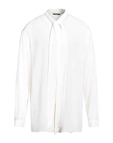 DOLCE&GABBANA Solid color shirt Ivory 100% Silk