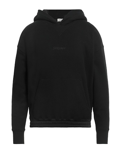 SAINT LAURENT Hooded sweatshirt Black 100% Cotton, Acetate, Viscose, Polyester