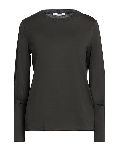 FABIANA FILIPPI Basic T-shirt Dark green 100% Cotton, Merino Wool, Virgin Wool, Silk, Cashmere