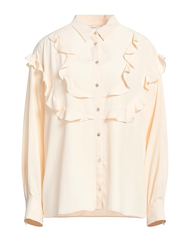 I BLUES Solid color shirts & blouses Ivory 83% Acetate, 17% Silk