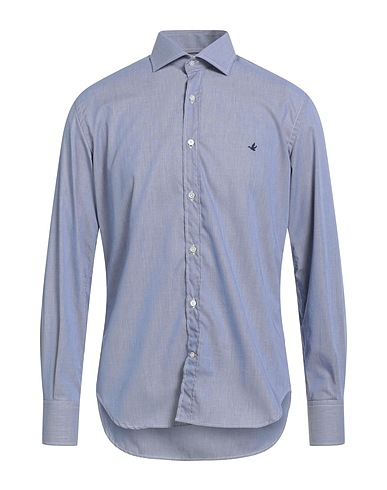 BROOKSFIELD Checked shirt Blue 100% Cotton
