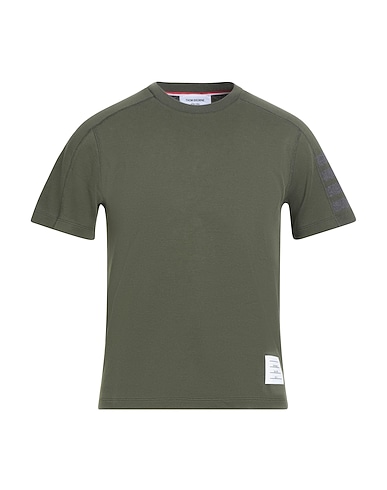 THOM BROWNE T-shirt VERDE MILITARE 100% Cotton