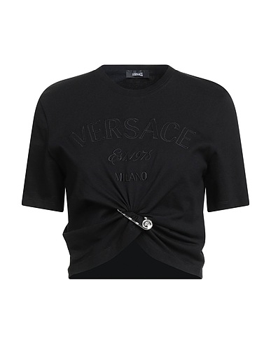 VERSACE T-shirt Black 100% Paper, Polyester