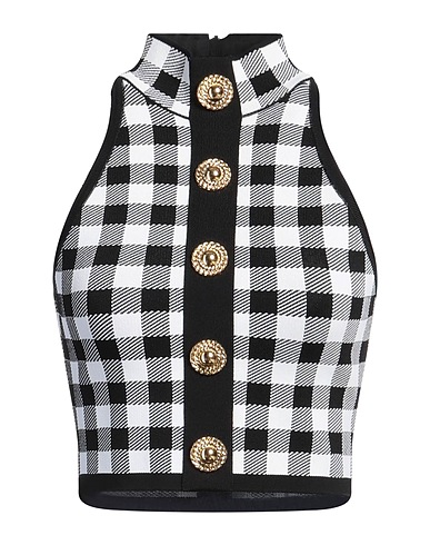 BALMAIN Top Black 90% Viscose, 10% Polyamide