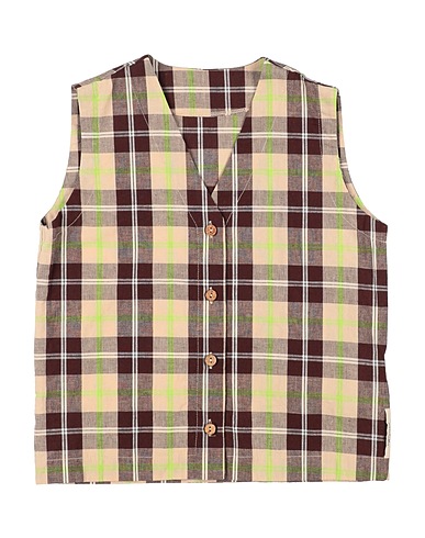 @MADILLY Gilet Beige 70% Cotone, 30% Lino