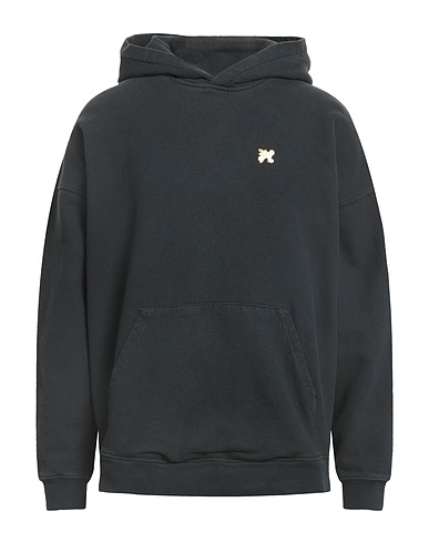 PALM ANGELS Hooded track jacket  Charcoal 100% Cotton