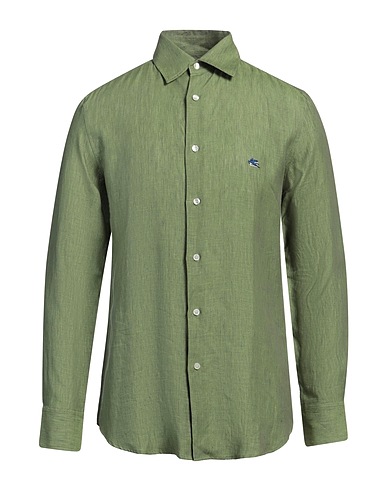 ETRO Solid color shirt Green 100% Ramie