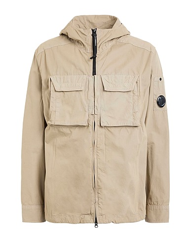 C.P. COMPANY Solid color shirt Khaki 100% Cotton
